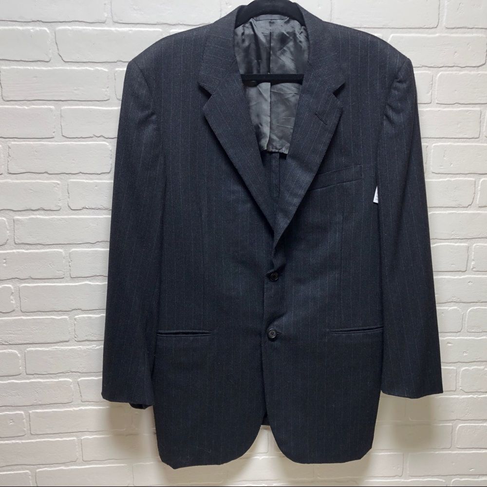 Oxford Shop NEW Black with Gray Pinstripe Blazer 43L